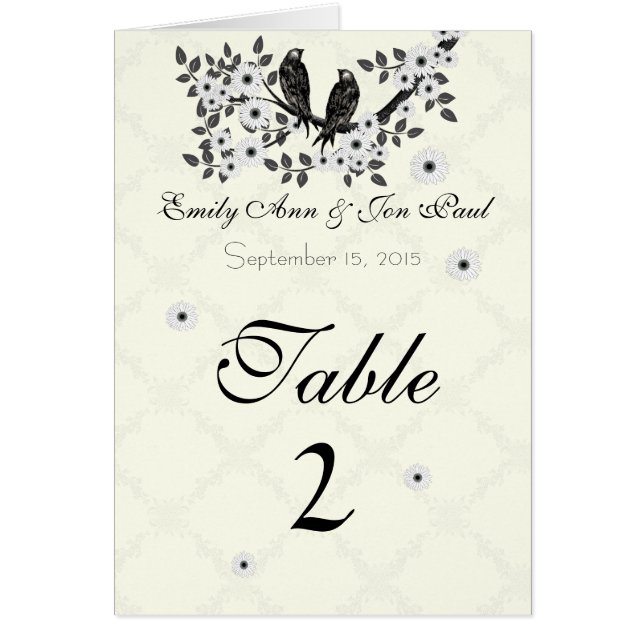Mariage Oiseaux Amoureux Forêt Enchantée (Devant)