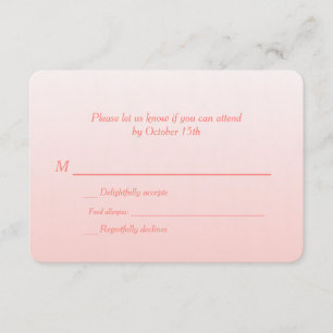Mariage Ombre corail bilingue RSVP