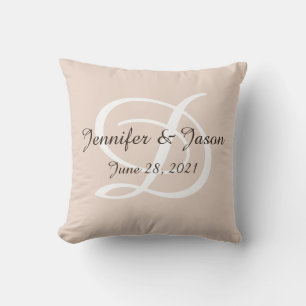 Mariage ou coussin d'anniversaire monogrammed