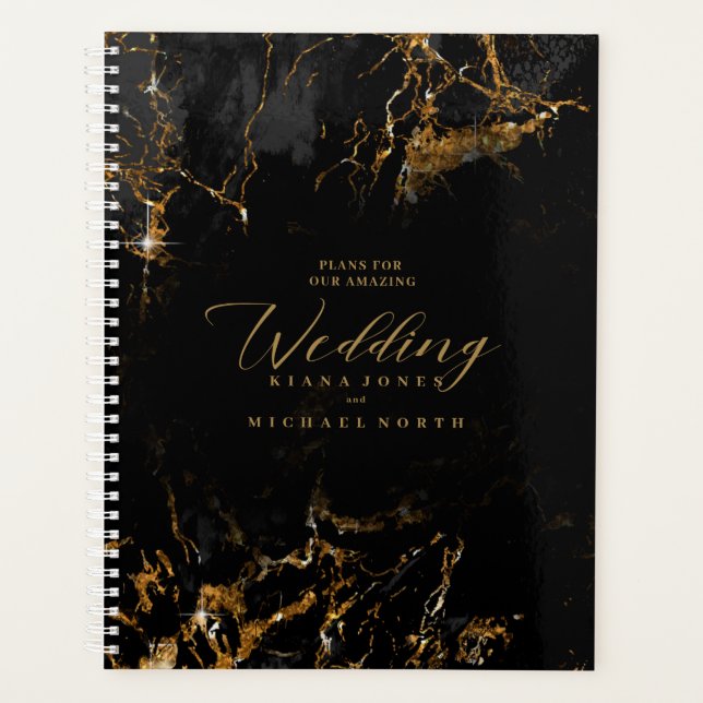 Mariage Paillettes Or Noir ID644 (Devant)