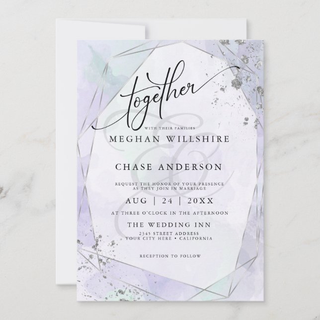 MARIAGE | Pale Lilac Seafoam Green Silver Jaspé (Devant)