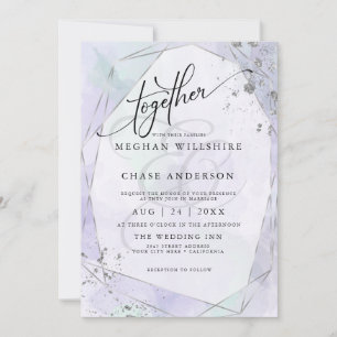 MARIAGE   Pale Lilac Seafoam Green Silver Jaspé