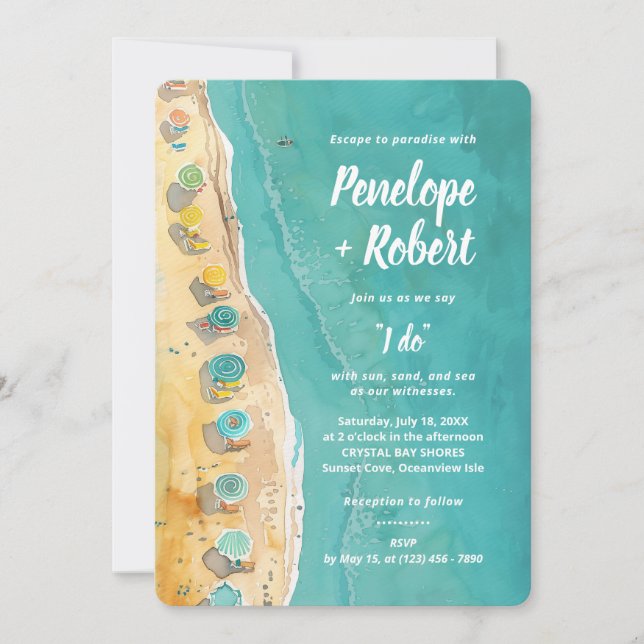 Mariage par Sea Invitation (Devant)