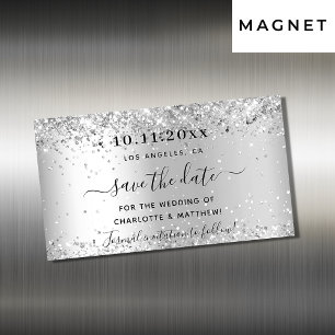 Mariage parties scintillant argent enregistrer la 