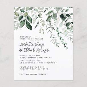 Mariage pas cher détails eucalyptus, invitation ch