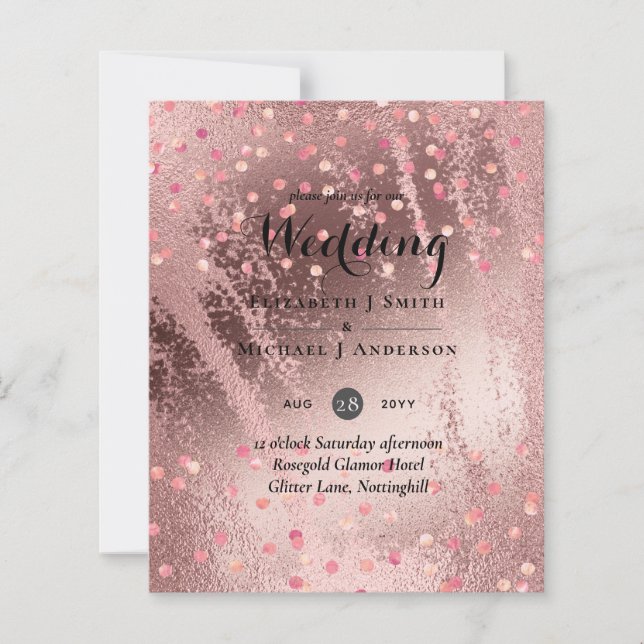 Mariage pas cher tendance or rose moderne (Devant)