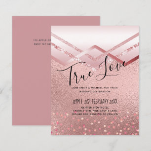 Mariage pas cher tendance or rose moderne
