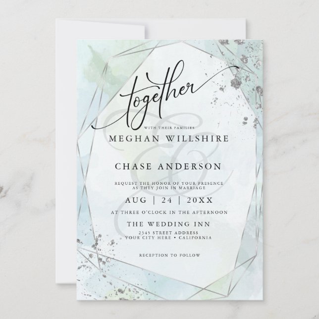 MARIAGE | Pastel Dusty Blue Sage Silver Jaspé (Devant)