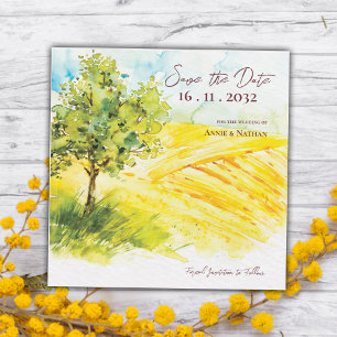 Mariage paysager Jaune Sauvez la date