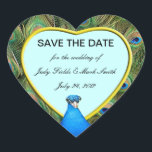 Mariage Peacock Enregistrer Les Stickers Date<br><div class="desc">Ces beaux stickers de date de sauvegarde est une façon élégante d'annoncer votre grand jour. Mettez-les sur le dos des enveloppes ou sur tout ce que vous voulez. Personnalisez les autocollants en changeant le texte dans les champs fournis. Vous pouvez modifier le style de police, la taille et la couleur....</div>