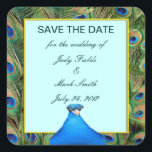 Mariage Peacock Enregistrer Les Stickers Date<br><div class="desc">Ces beaux stickers de date de sauvegarde est une façon élégante d'annoncer votre grand jour. Mettez-les sur le dos des enveloppes ou sur tout ce que vous voulez. Personnalisez les autocollants en changeant le texte dans les champs fournis. Vous pouvez modifier le style de police, la taille et la couleur....</div>