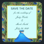Mariage Peacock Enregistrer Les Stickers Date<br><div class="desc">Ces beaux stickers de date de sauvegarde est une façon élégante d'annoncer votre grand jour. Mettez-les sur le dos des enveloppes ou sur tout ce que vous voulez. Personnalisez les autocollants en changeant le texte dans les champs fournis. Vous pouvez modifier le style de police, la taille et la couleur....</div>