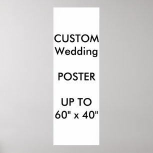 Mariage personnalisé 12" x 36" Poster MATTE Portra