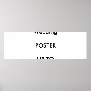 Mariage personnalisé 36" x 12" Poster MATTE Paysag