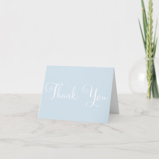 Mariage personnalisé bleu blanc écrit merci (Devant)