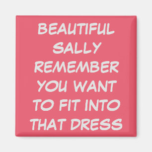 MARIAGE PERSONNALISÉ DRESS FIT DIET MAGNET