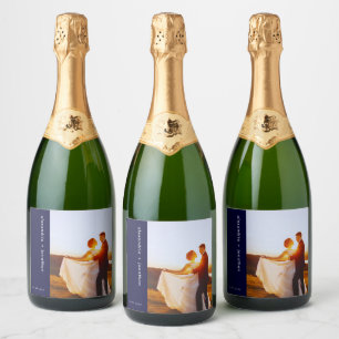 Mariage personnalisé Étiquette Champagne avec phot