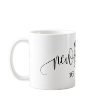 Mariage personnalisé monochromatique Date Mug