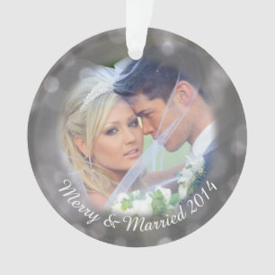 Mariage personnalisé Photo de l'ornement de vacanc
