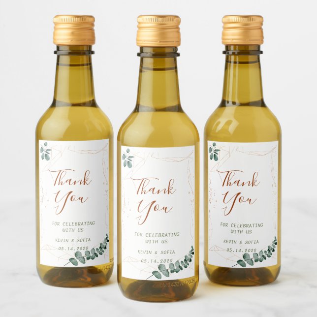 Mariage Personnaliser Bouteille Mini Étiquette à v (Bouteilles)