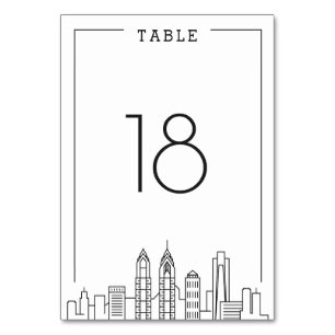 Mariage Philadelphie   Numéro de table