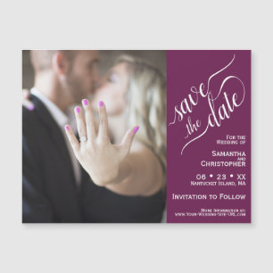 Mariage photo 2 Volet Enregistrer la date Magnet C