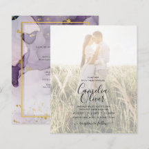 Mariage PHOTO Abstrait de l'alcool d'or violet