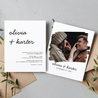 MARIAGE photo brossé manuscrit BUDGET