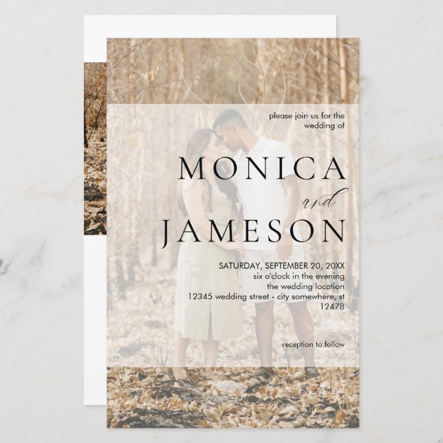 Mariage photo Budget Modern Duo 2 LG (Devant / Derrière)