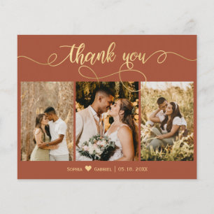 Mariage photo Budget Terracotta Gold Script