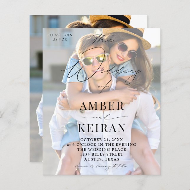 Mariage photo Budget White Shades (Devant / Derrière)