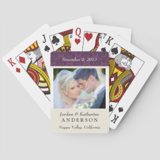 Mariage Photo Cartes de Jeu Personnalisées
