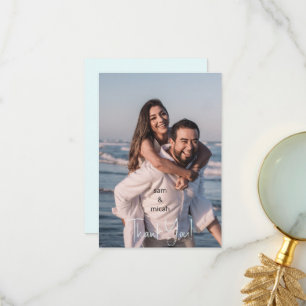 Mariage photo Couple Ice Blue Blank Merci