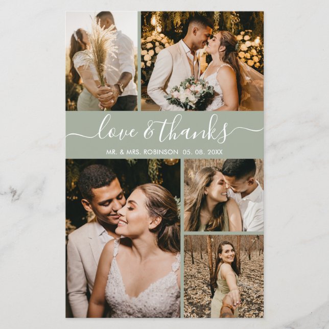 Mariage photo de Merci de  de format de budget élé (Devant)