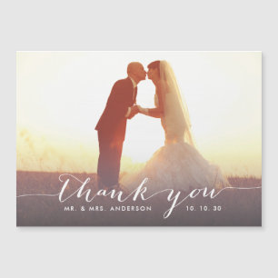 Mariage photo de Merci de script chic à la main
