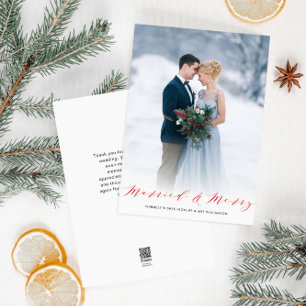 Mariage photo de Noël marié faire-part