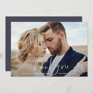 Mariage photo de script merci moderne minimchic