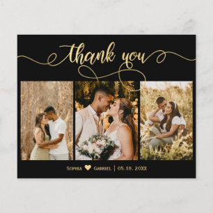 Mariage photo de script noir et or Budget