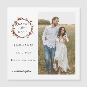 Mariage photo des baies d'hiver Enregistrer la dat
