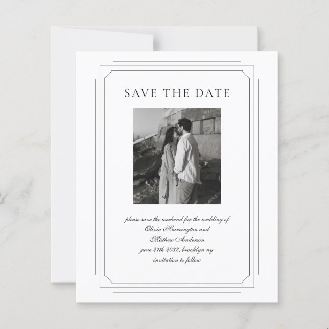 MARIAGE photo du cadre géométrique du script forme (Devant)