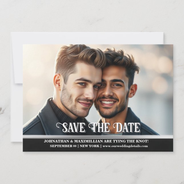 Mariage photo fiançailles pour couples faire-part (Devant)