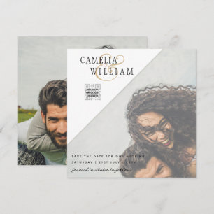 Mariage PHOTO LeahG CODE QR RSVP SAVE DATE INVITAT