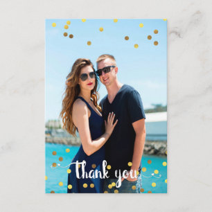 Mariage Photo Merci Faux Gold Foil Confetti