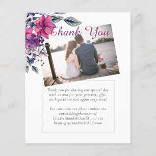 Mariage PHOTO MERCI Fuchsia Dreams