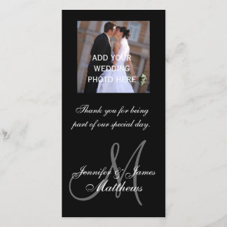 Mariage Photo Merci Message Nom du monogramme