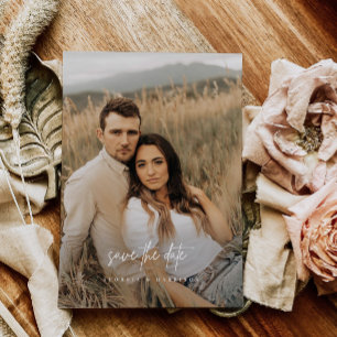 Mariage Photo Moderne Enregistrer La Carte Date In