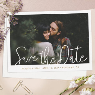 Mariage photo moderne simple Enregistrer la carte