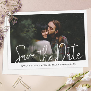 Mariage photo moderne simple Enregistrer la carte 