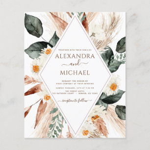 Mariage photo Pampas Grass Boho