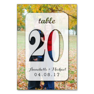 Mariage photo personnalisé Carte Numéro de table 2